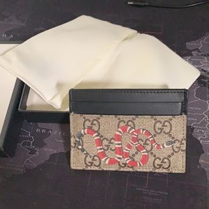 Kingsnake print GG Supreme card case